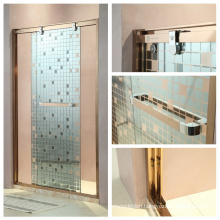 Adjustable shower partition sliding 2 panel glass shower door cabin